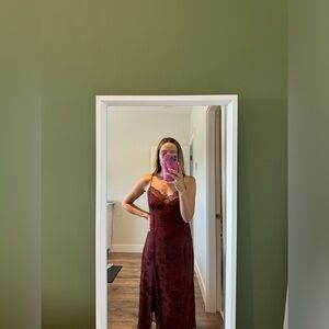 Red Aritzia Slip Dress